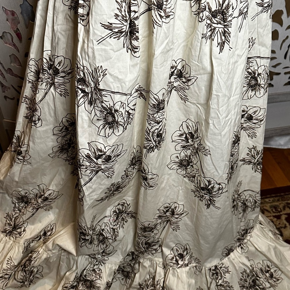 Anthropologie Floral Maxi Dress - Cream and Red - Picture 8 of 11